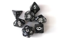 Würfelset Pearl: Black/White  (7)