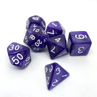 Würfelset Pearl: Purple/White (7)