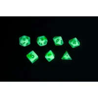 Glow Series - Toxic Stones - RPG Dice Set (7 pcs)