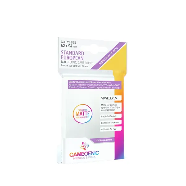 MATTE Standard European-Sized Sleeves 62 x 94 mm (Einzelpack)