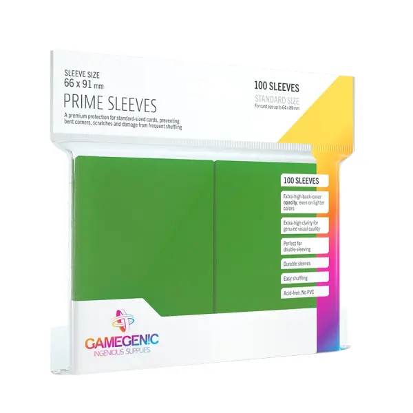 Gamegenic Prime Sleeves Green 66 x 91 mm – 100 Stück