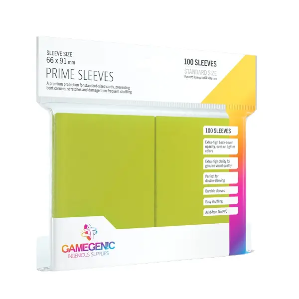 Gamegenic Prime Sleeves Lime 66 x 91 mm – 100 Stück