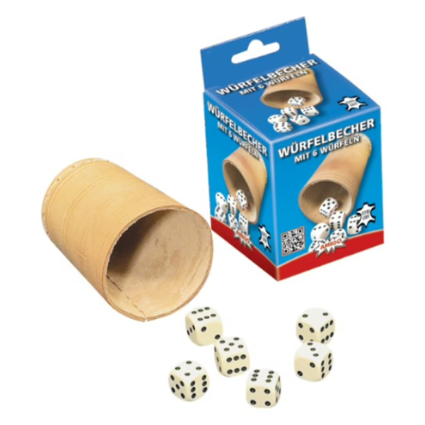 Würfelbecher 8.4cm (6 Würfel)