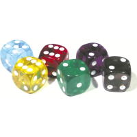 Würfel Transparent W6 Größe 16mm