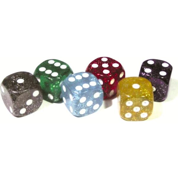 Würfel Glitter W6 Größe 16mm