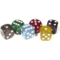 Würfel Glitter W6 Größe 16mm