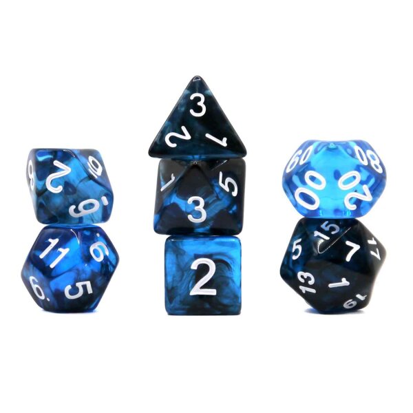Würfelset Transparent: Nebula Midnight (7)