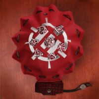 ENHANCE Tabletop Collectors Edition 7pc Metal RPG Dice Set Red