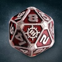 ENHANCE Tabletop Collectors Edition 7pc Metal RPG Dice Set Red
