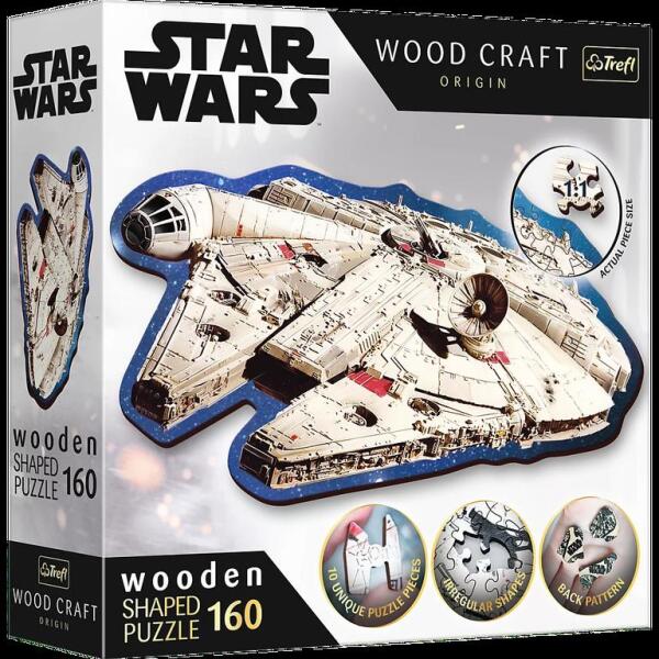 Holz Puzzle 160 - Star Wars - Millennium Falcon (Konturenpuzzle)