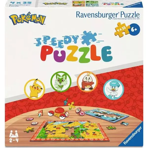 Ravensburger Speedy Puzzle Pokémon, 4 × 35 Teile