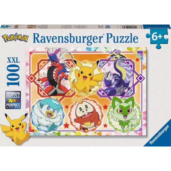 Ravensburger Kinderpuzzle – Pokémon Karmesin und Purpur, 100 XXL Teile
