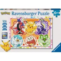 Ravensburger Kinderpuzzle – Pokémon Karmesin und Purpur, 100 XXL Teile