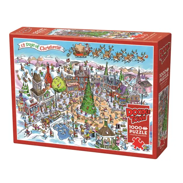 Verrücktes Weihnachtsdorf 1000 Teile