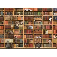 Katzen in der Bibliothek 1000 Teile