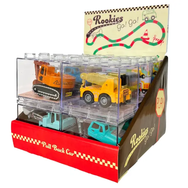 Rookies Go! Go! – Pull Back Baufahrzeuge (sortiert)